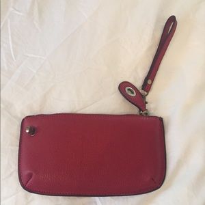 Red Joy Susan Mini Crossbody Wristlet Clutch
